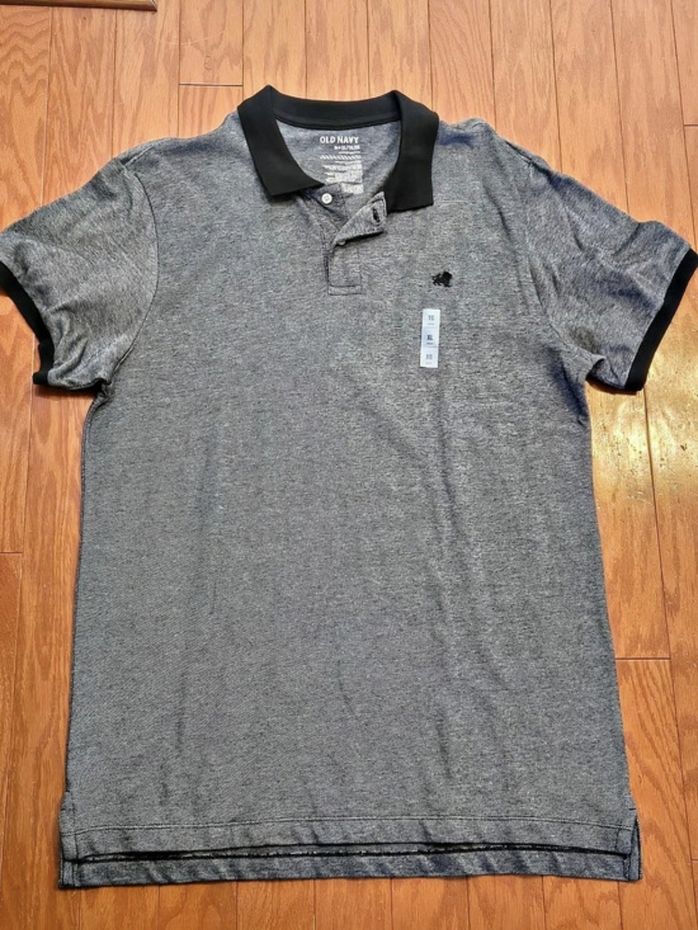 Old Navy Men's Polo Shirt Gray & Black XL NWT